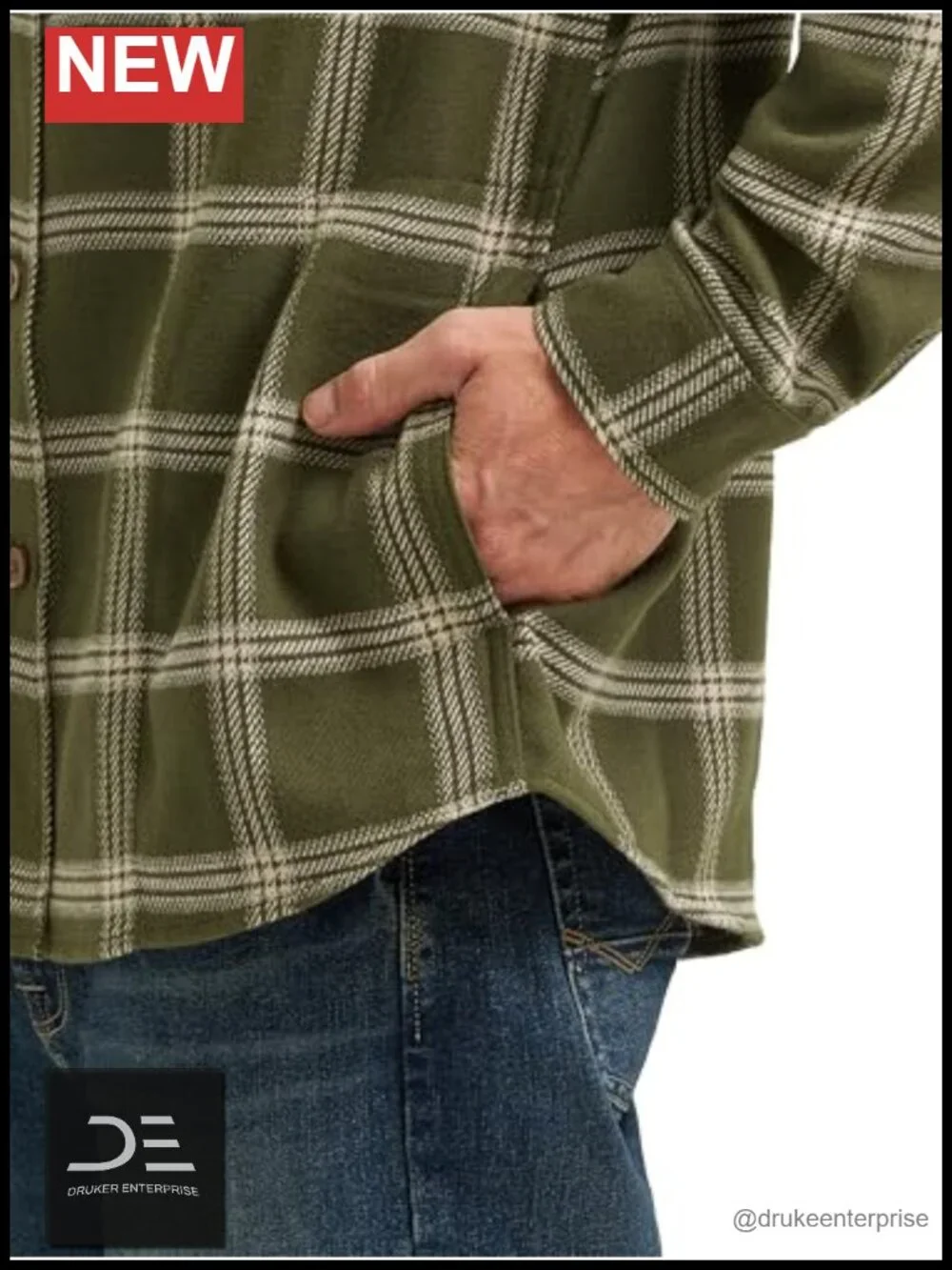 Long Sleeve Flannel Shirt Jacket Relaxed Fit Cotton Blend Button Down
